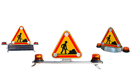 Triflash à LED pour signalisation chantier temporaire