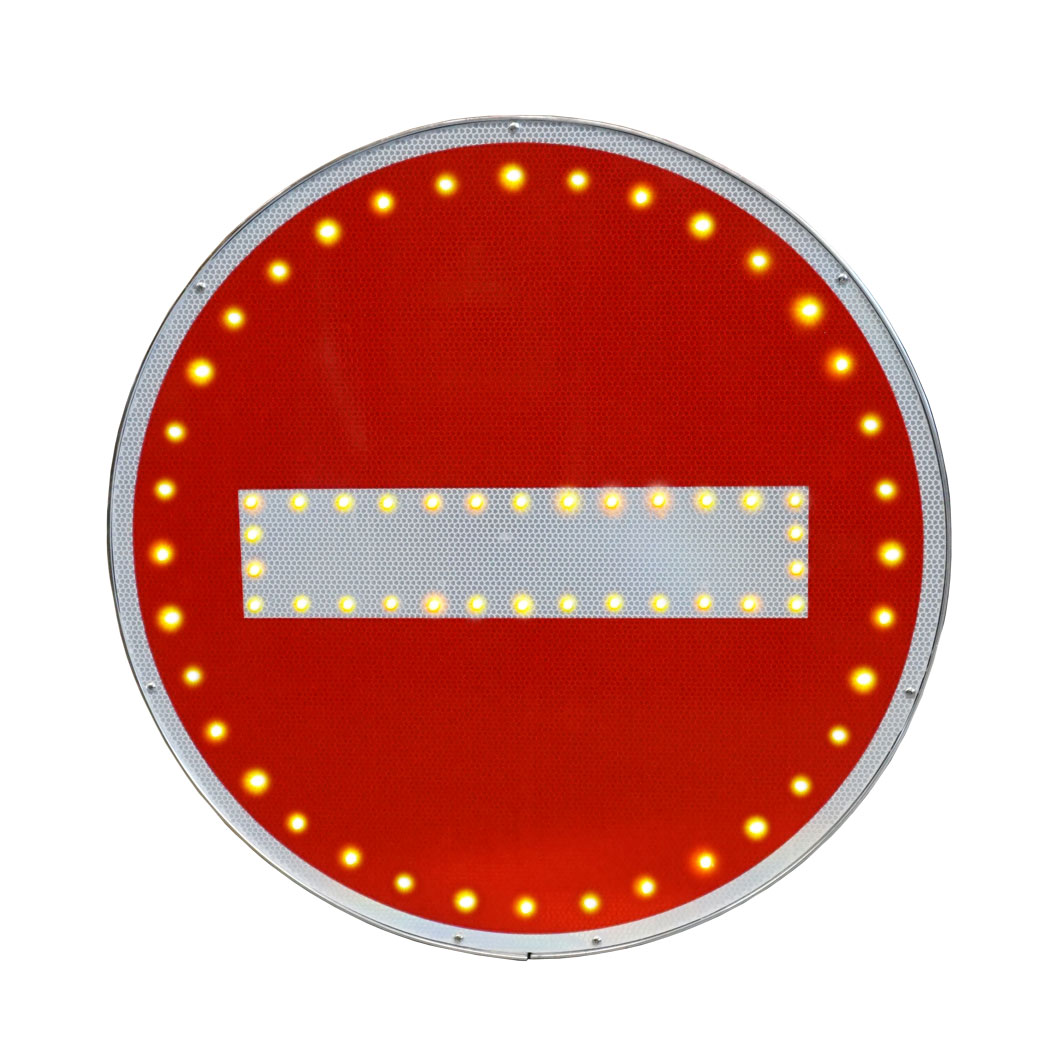 Roulez Au Pas Panneau Signalisation Rond Prépercé En PVC Kit De Fixation - Diamètre 300 Mm