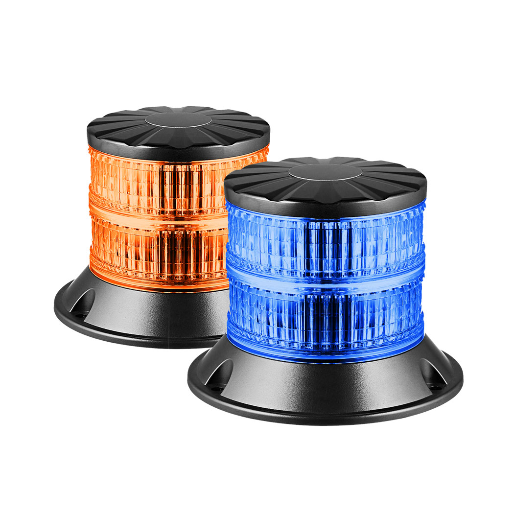 Gyrophare LEDS 252881 - Base double étage bleu & Orange