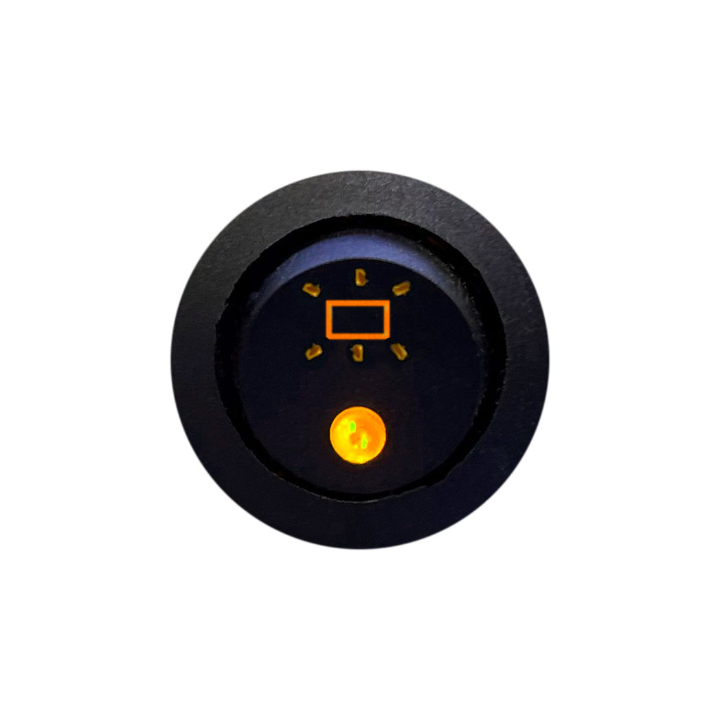 Interrupteur d'éclairage AMPIRE, 1xI/O, LED orange/jaune (12-24 Volt DC),  5,00 €