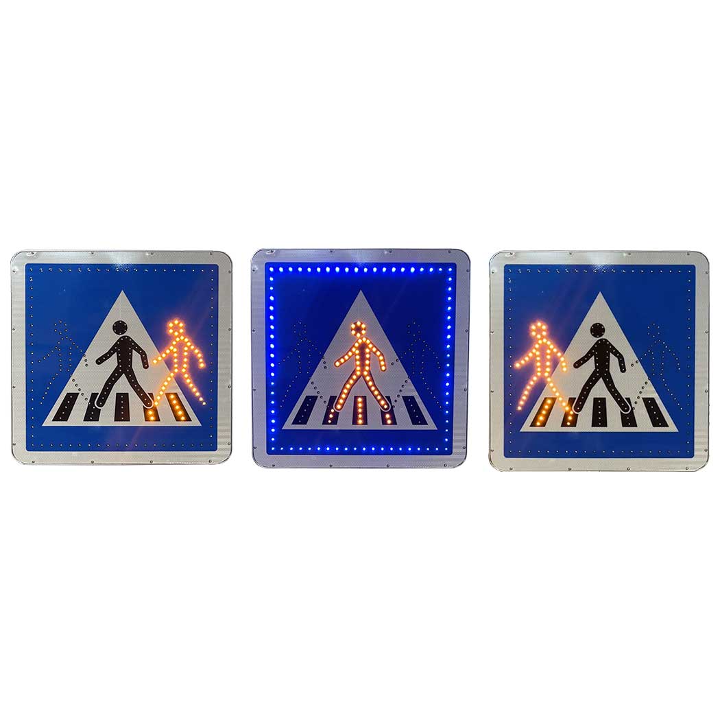 Feu De Signalisation Tricolore Avec Passage Piéton électrique