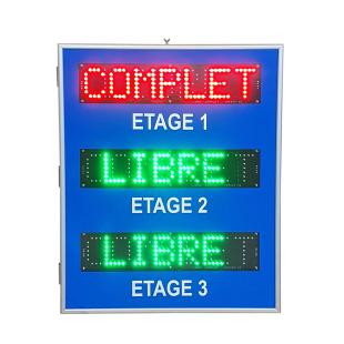 Caisson avec afficheur à leds pour parking