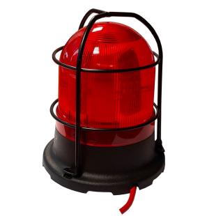 Gyrophare rouge avec grille de protection