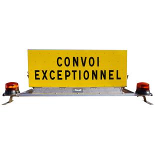 Panneau de convoi exceptionnel à relevage manuel