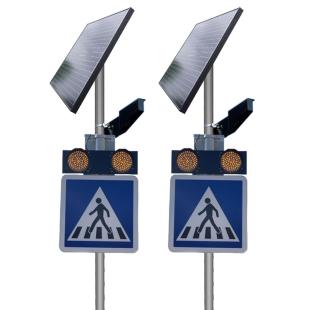 Panneau routier lumineux solaire, panneau de signalisation lumineux solaire