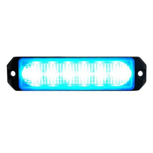 FEU FLASH A ECLATS EXTRA PLAT BLANC 12-24V 6 LEDS