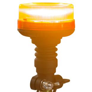 Gyrophare orange leds compact agricole hampe flexible