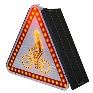 Panneau de signalisation à leds cycliste