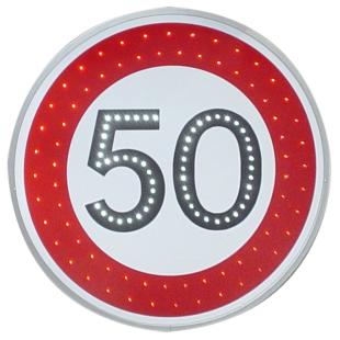 Panneau signalisation 50 avec leds 