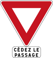 Panneau ceder le passage