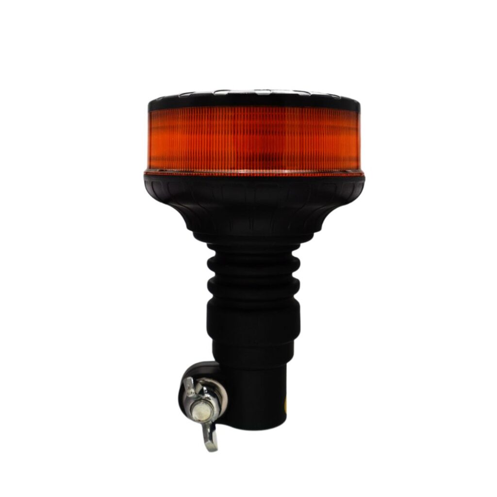 Gyrophare led orange extra plat sur hampe Classe 2