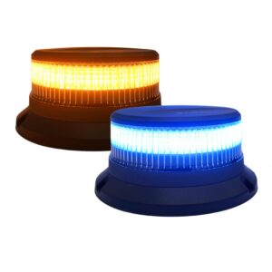 Gyrophare led bicolore orange bleu plat Classe 2