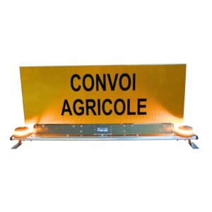 panneau convoi avec gyrophares