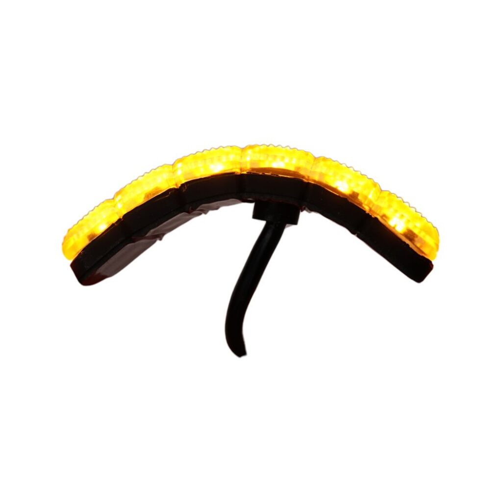 Feu de pénétration orange flexible 6 leds