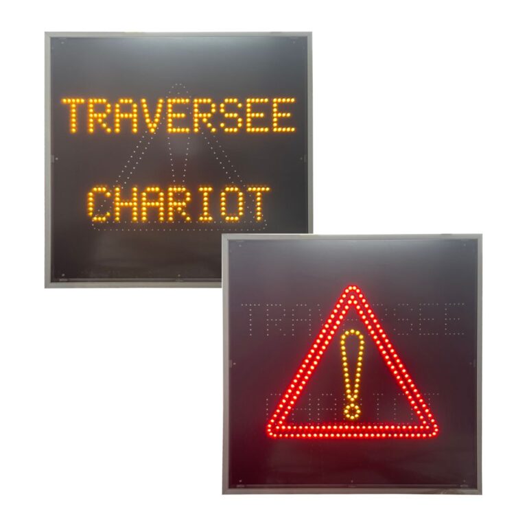 panneau dynamique A14 traversee de chariot
