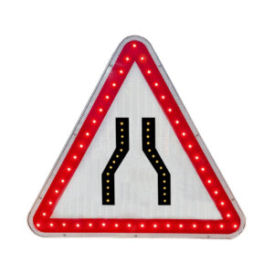 Panneau clignotant chaussée rétrécie avec leds A3