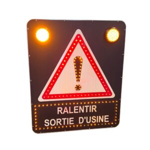 panneau clignotant ralentir