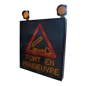 Panneau dynamique LED sur mesure avec symbole A6 et message Pont en Manœuvre